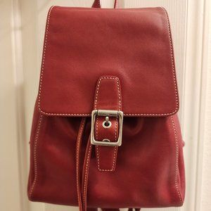 Coach Vintage Backpack Bag 9569 red leather Rare Vintage